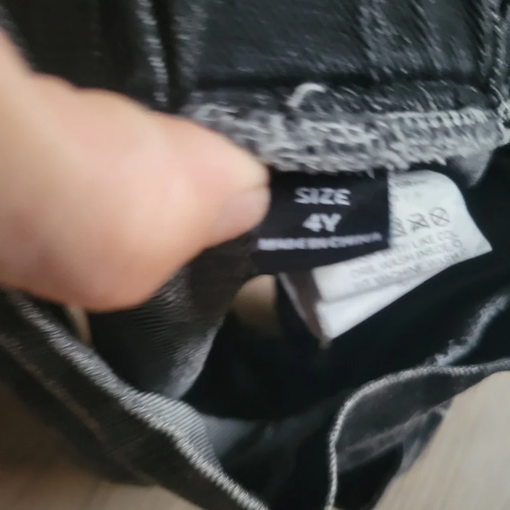 Boutique Denim Skort Girls Size 4Y Charcoal Gray Acid Wash Bow Casual Playwear